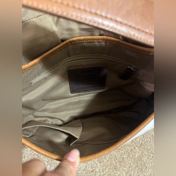 Coach Soho White & Brown Leather Handbag Satchel Purse - Picture 5 of 9